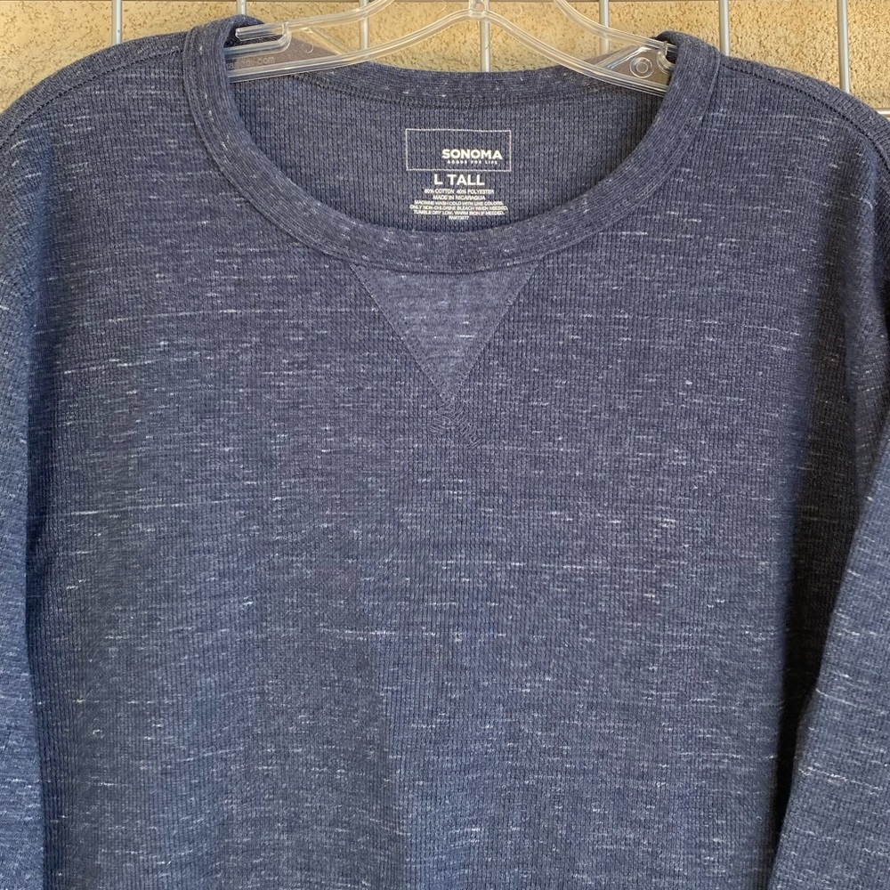Men's Marine Big & Tall Thermal Crew Pullover - Picture 4 of 4